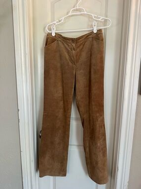 Covington Suede Pants in Camel Brown